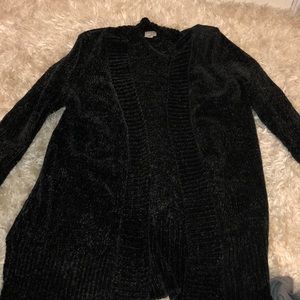 Suede cardigan